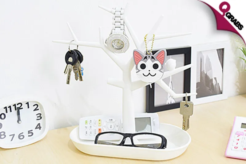 For QR35, Keep All Your Favorite Pieces Close with a White Tree-Shaped Jewelry Organizer! (QR59 Value)
